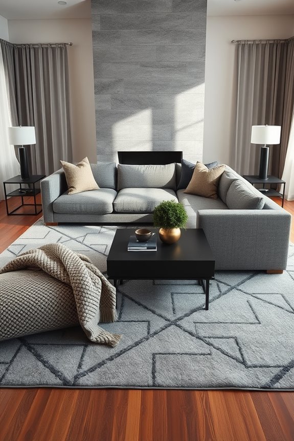 cozy dark neutral rugs