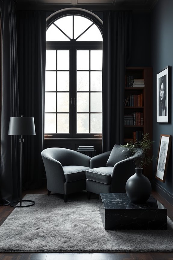 cozy dark reading sanctuary