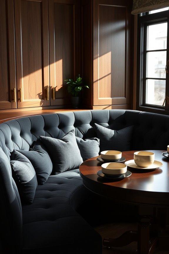 cozy dark upholstery nooks