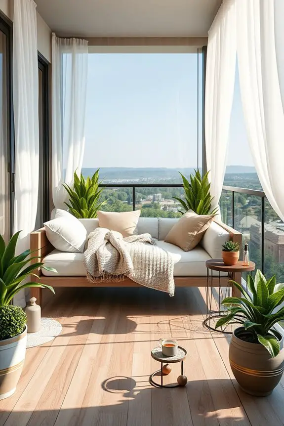 cozy daybed for balcony