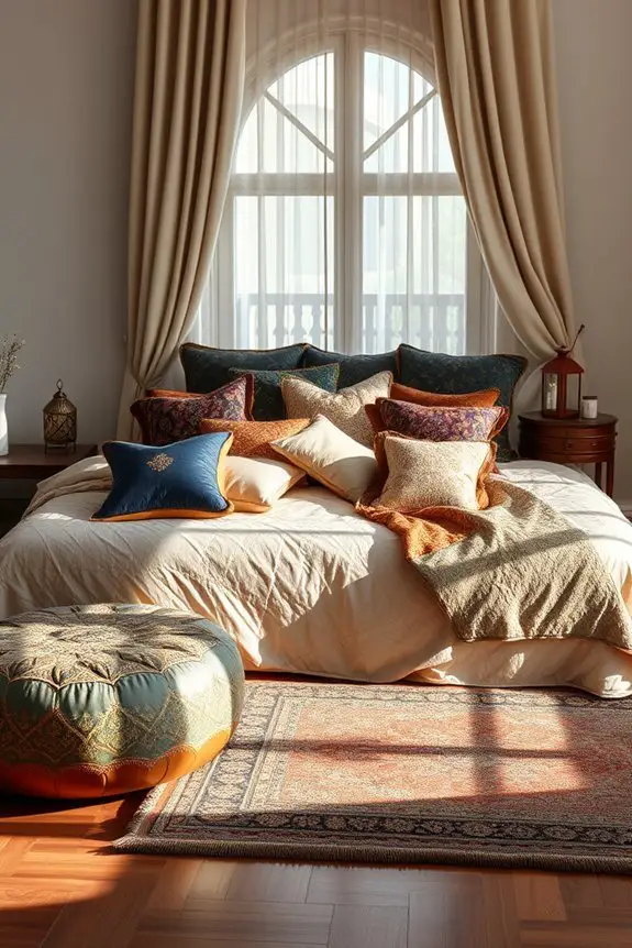 cozy decorative pillows and throws