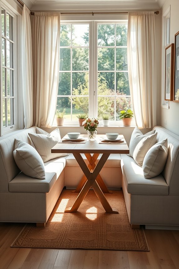cozy dining nook design