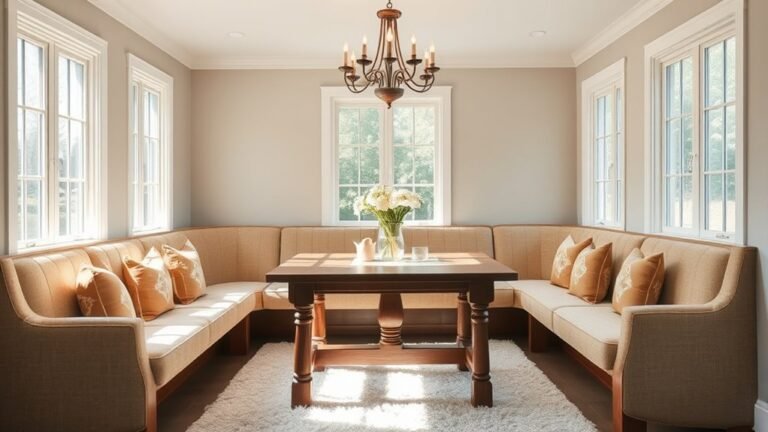 cozy dining room banquettes
