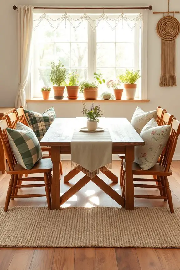 cozy dining room pillows