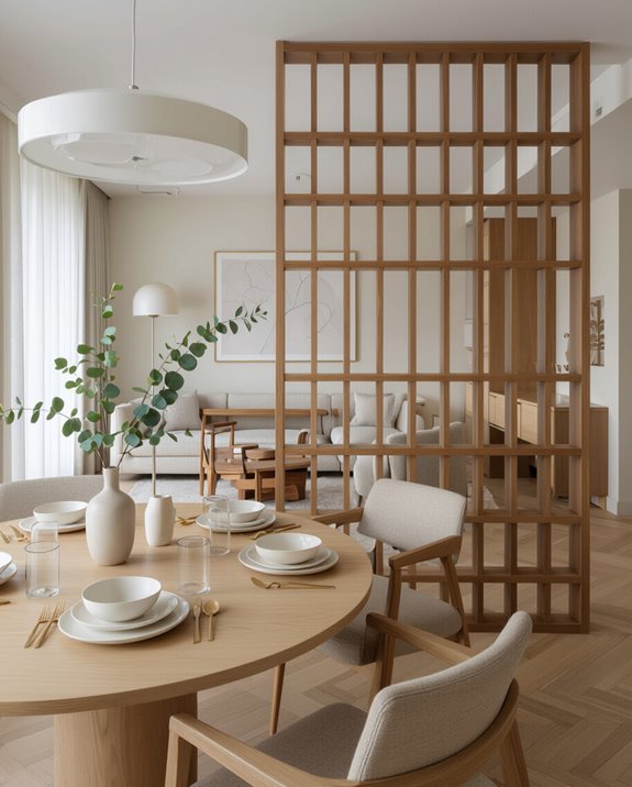 cozy dining zone dividers