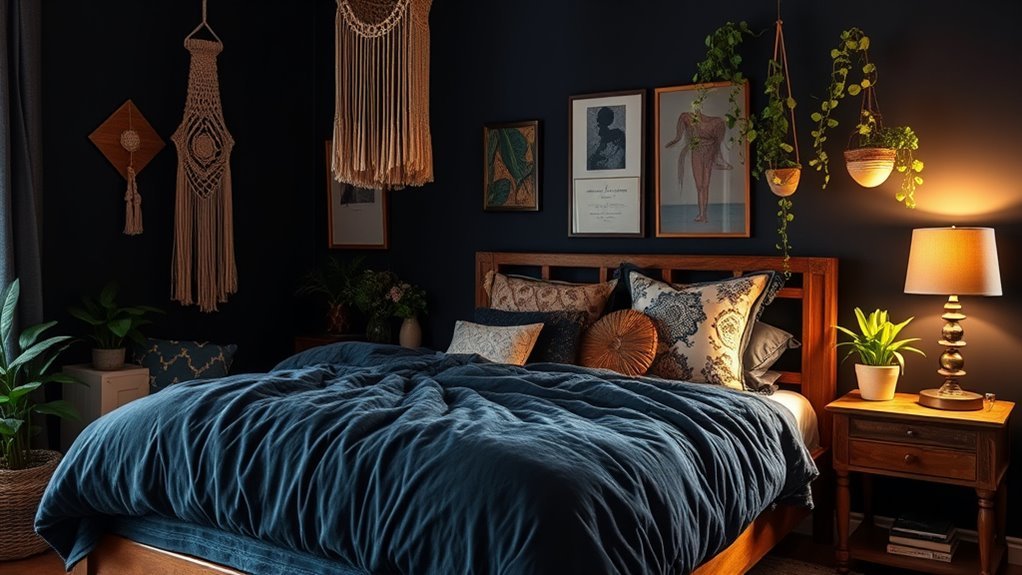 cozy eclectic dark boho