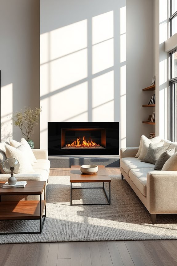 cozy electric fireplace ambiance