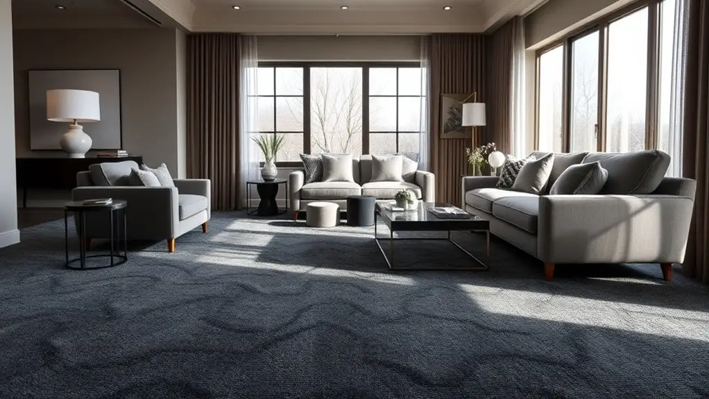 cozy elegant charcoal carpets