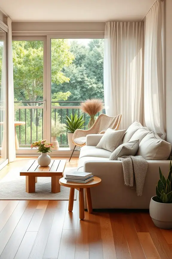 cozy enclosed balcony retreat