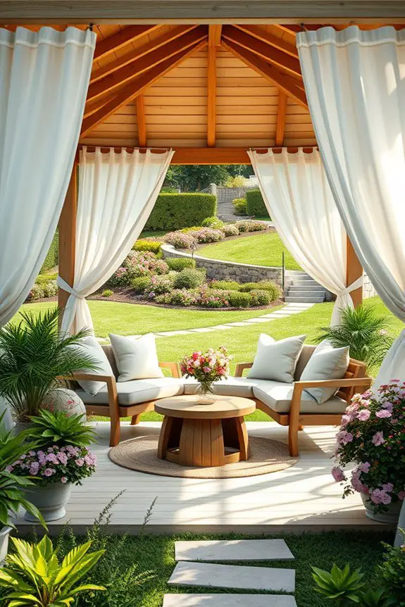 cozy enclosed gazebo retreat