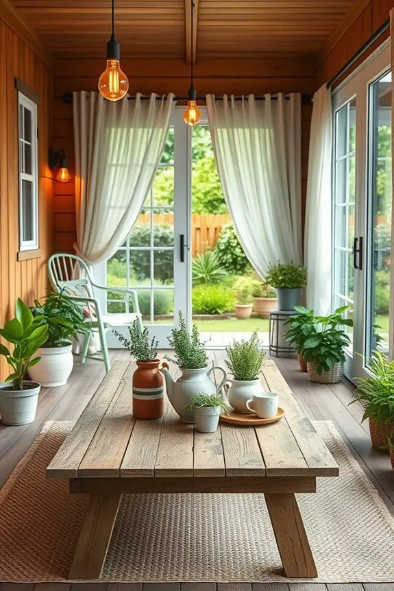 cozy enclosed patio retreat