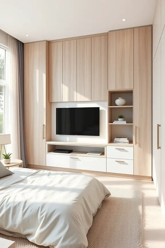 cozy entertainment closet design