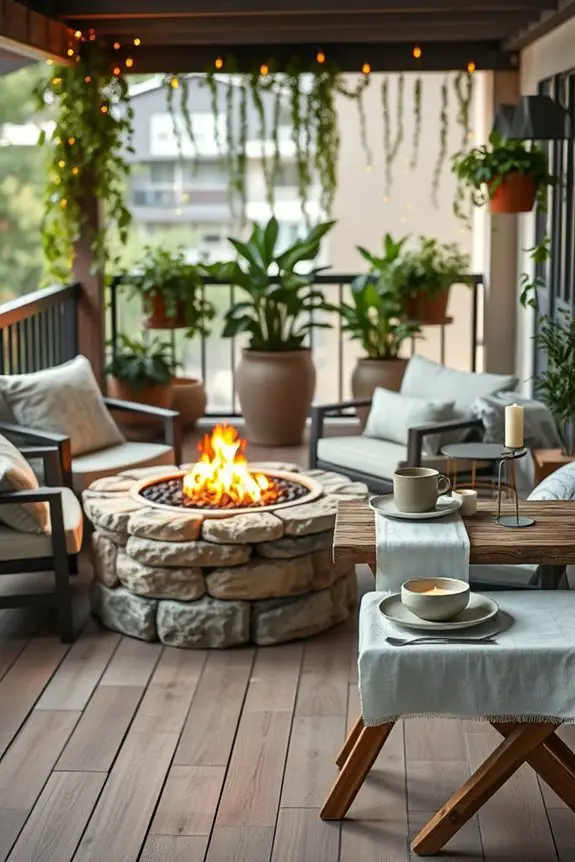 cozy evenings by firepit