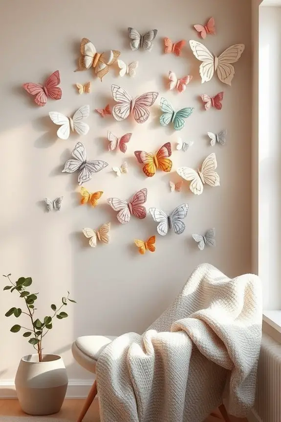 cozy fabric butterfly decor