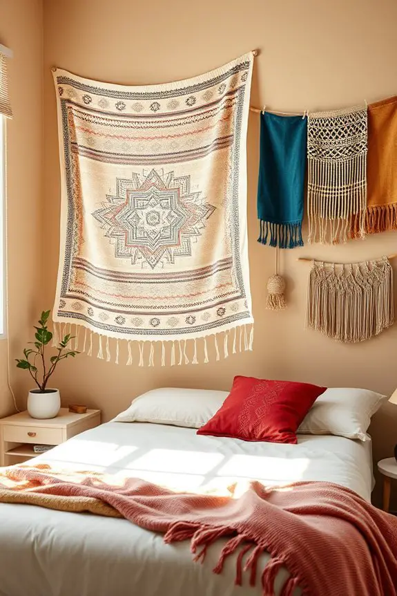 cozy fabric wall decor