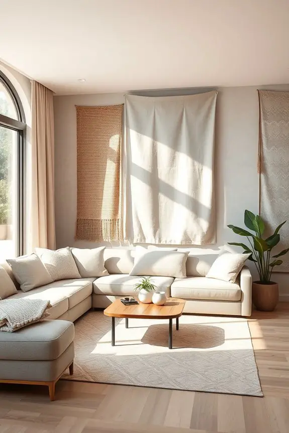 cozy fabric wall decor