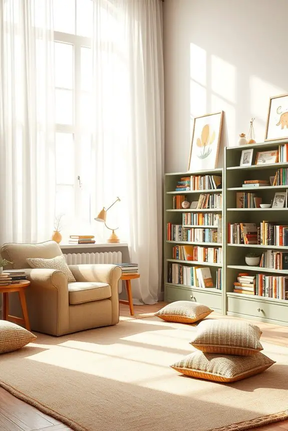 cozy family reading corner