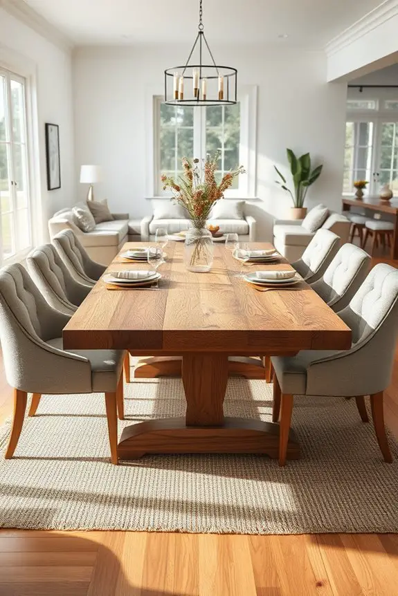 cozy farmhouse dining setup