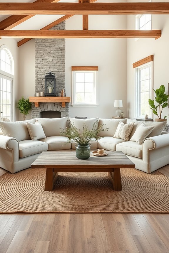 cozy farmhouse sectional sofa