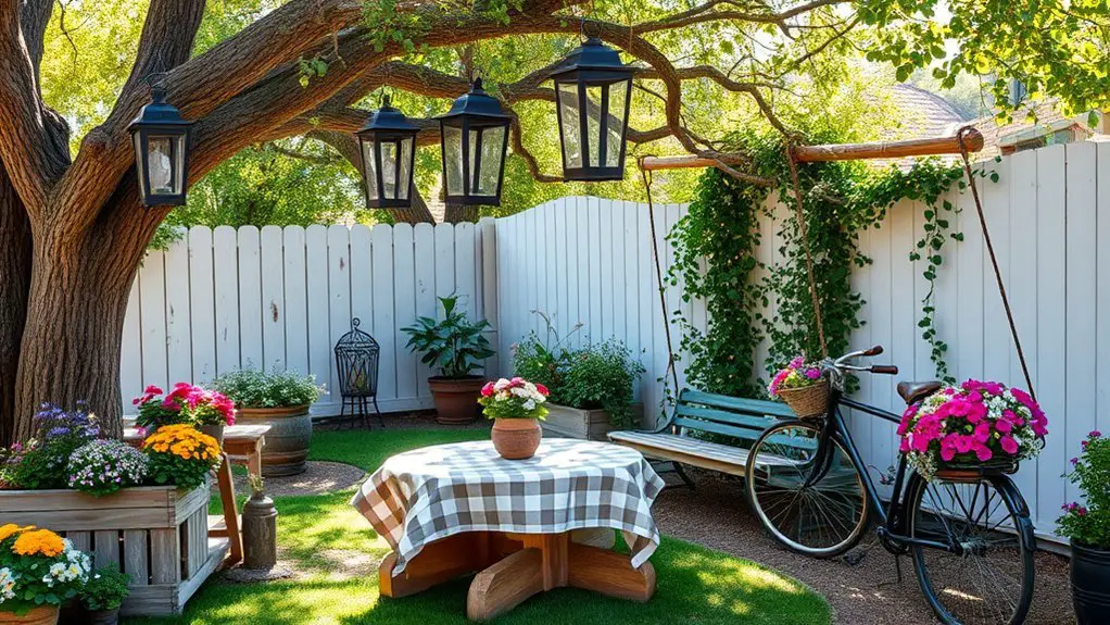cozy farmhouse yard decor