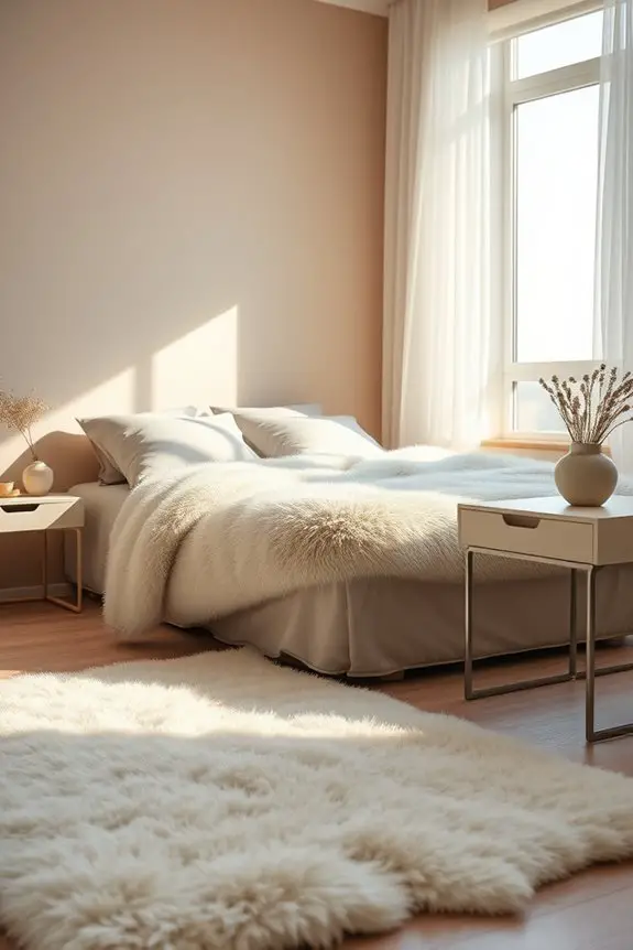 cozy faux fur accents