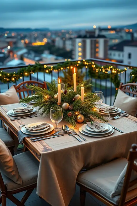 cozy festive balcony gatherings