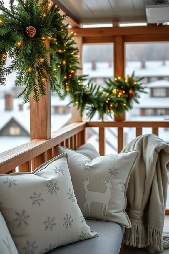 cozy festive outdoor retreat