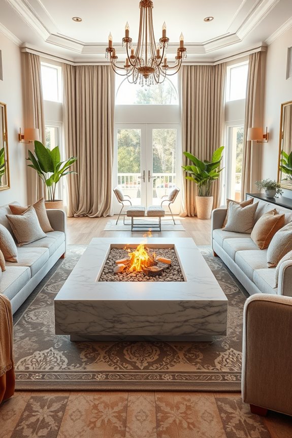 cozy fire pit features