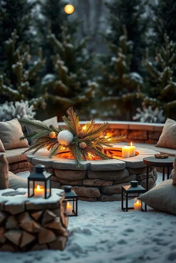 cozy fire pit gathering