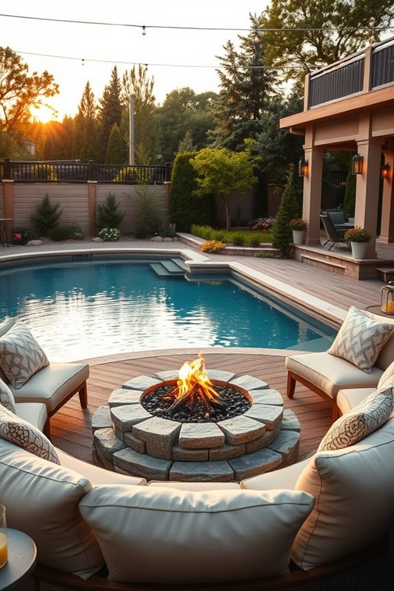 cozy fire pit oasis