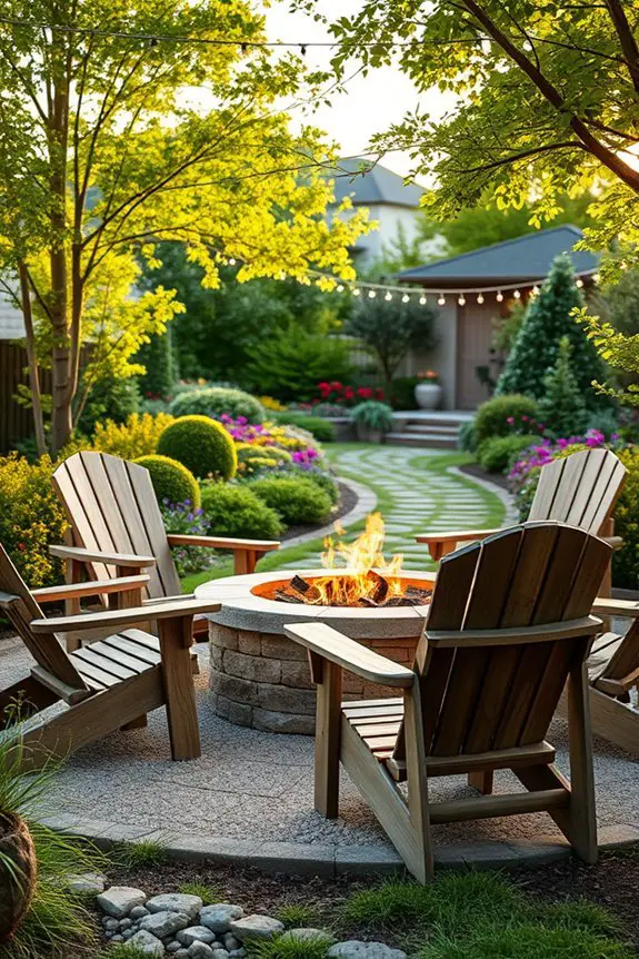 cozy fire pit relaxation