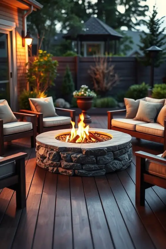 cozy fire pit retreat