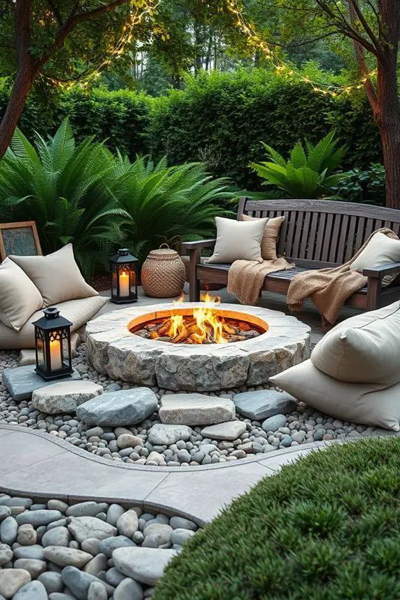 cozy fire pit retreat