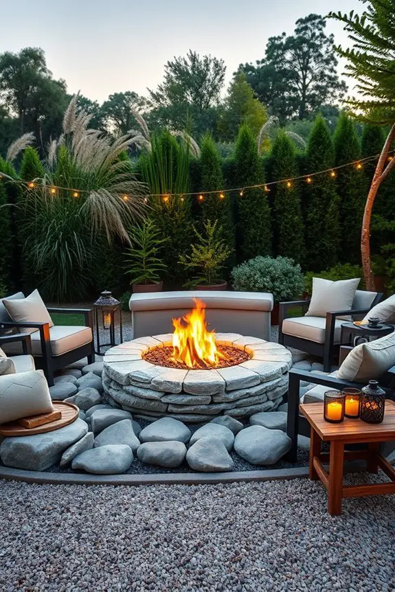cozy fire pit retreat