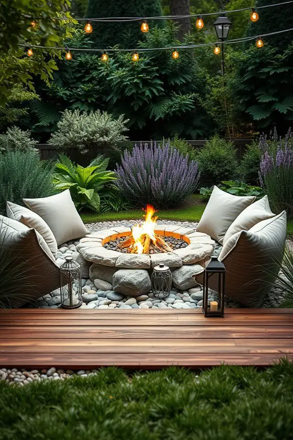 cozy fire pit retreat