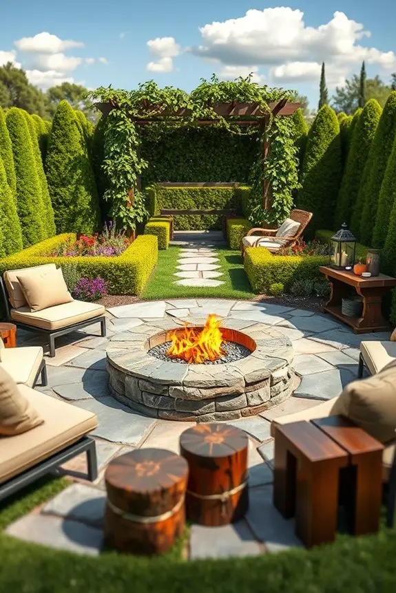 cozy fire pit setup