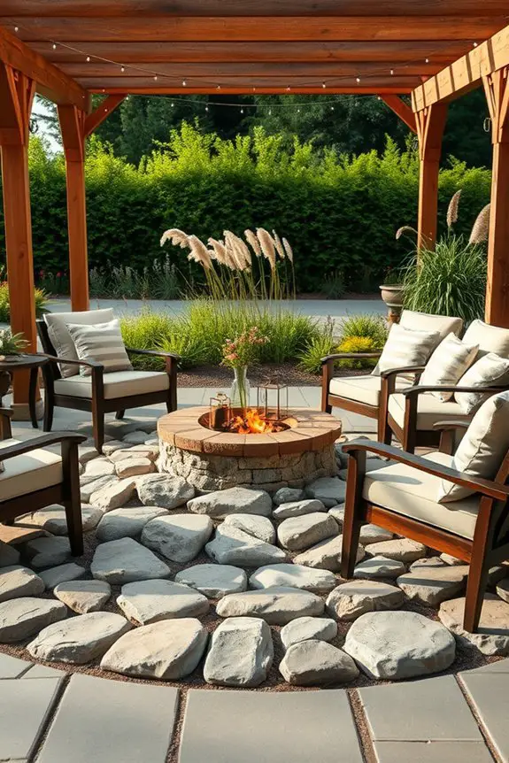 cozy fire pit setup