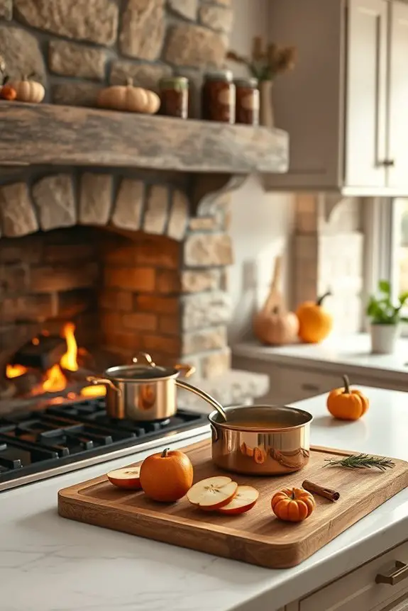 cozy fireplace and stove accents