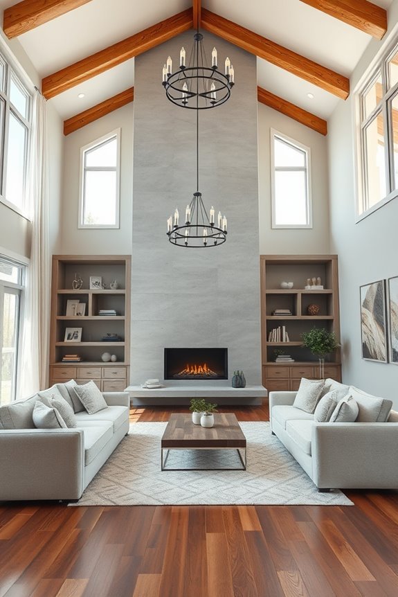 cozy fireplace enhances ambiance