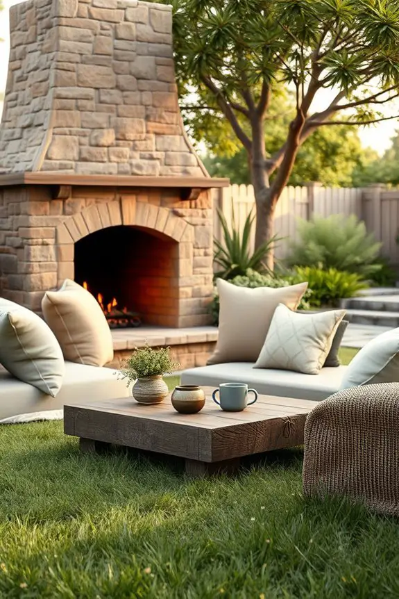 cozy fireplace for gatherings