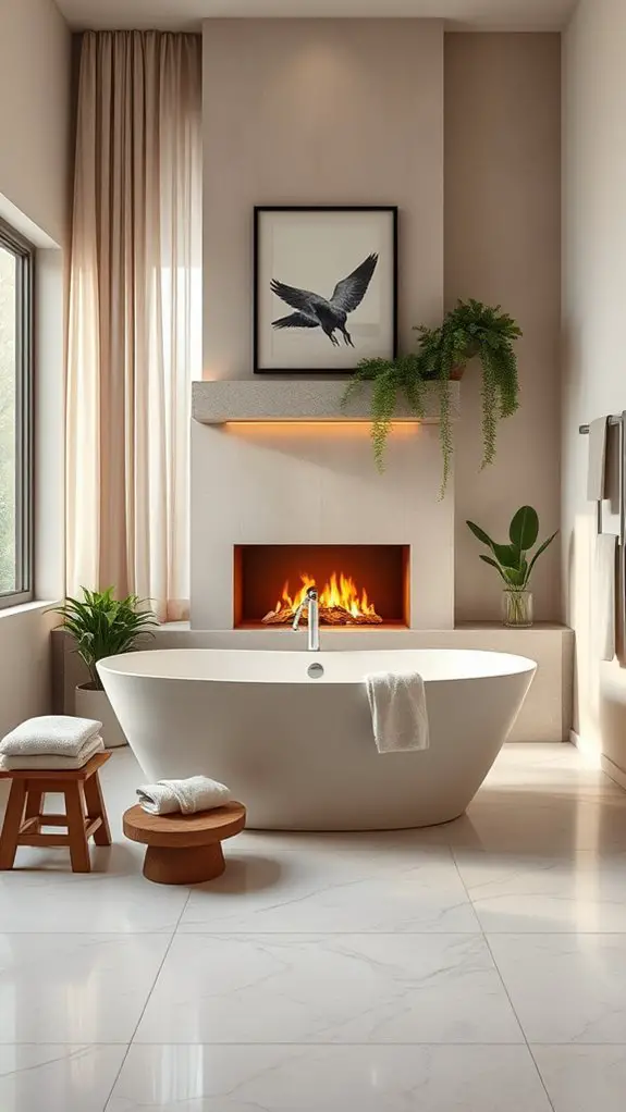 cozy fireplace for relaxation