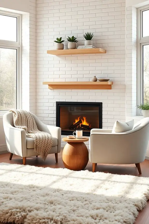 cozy fireplace inviting retreat