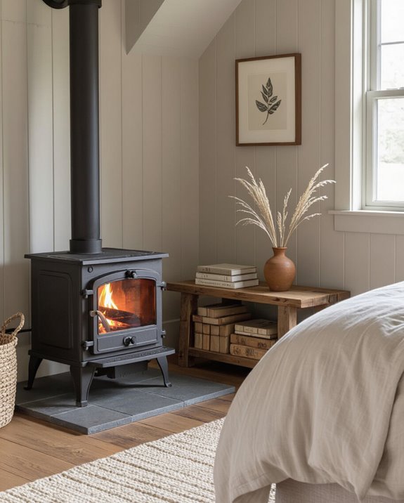 cozy fireplace seating arrangement