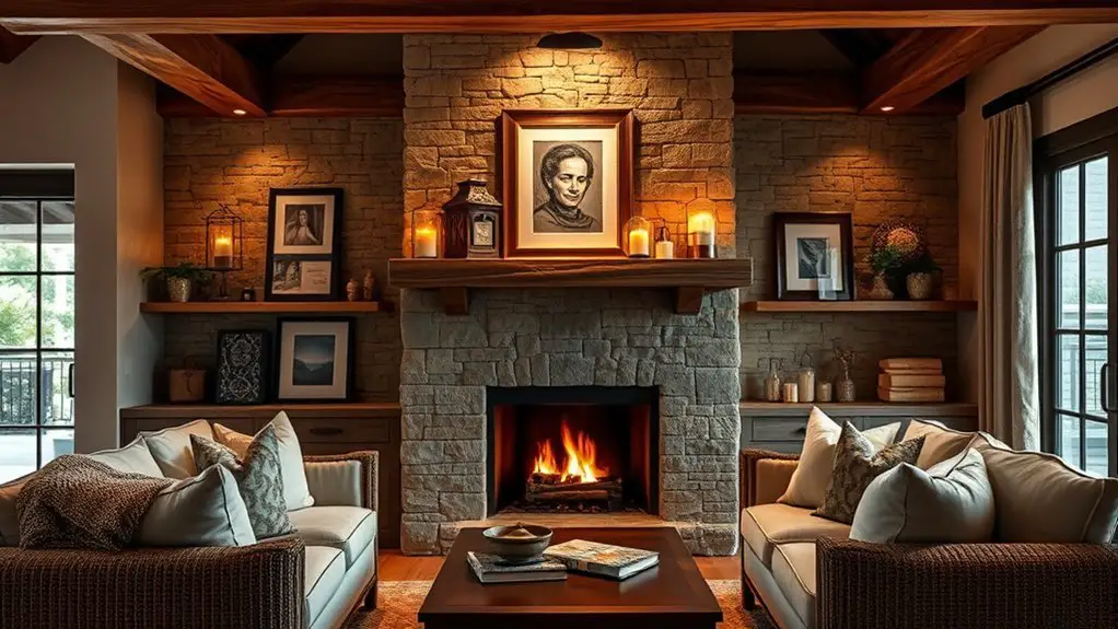cozy fireplace wall designs