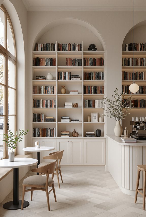 cozy floor to ceiling bookcase