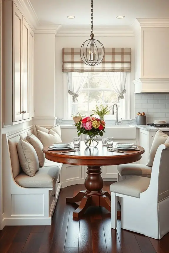 cozy functional kitchen seating
