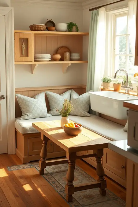 cozy functional kitchen seating