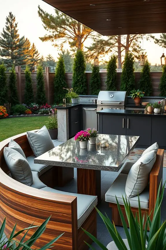 cozy functional outdoor seating