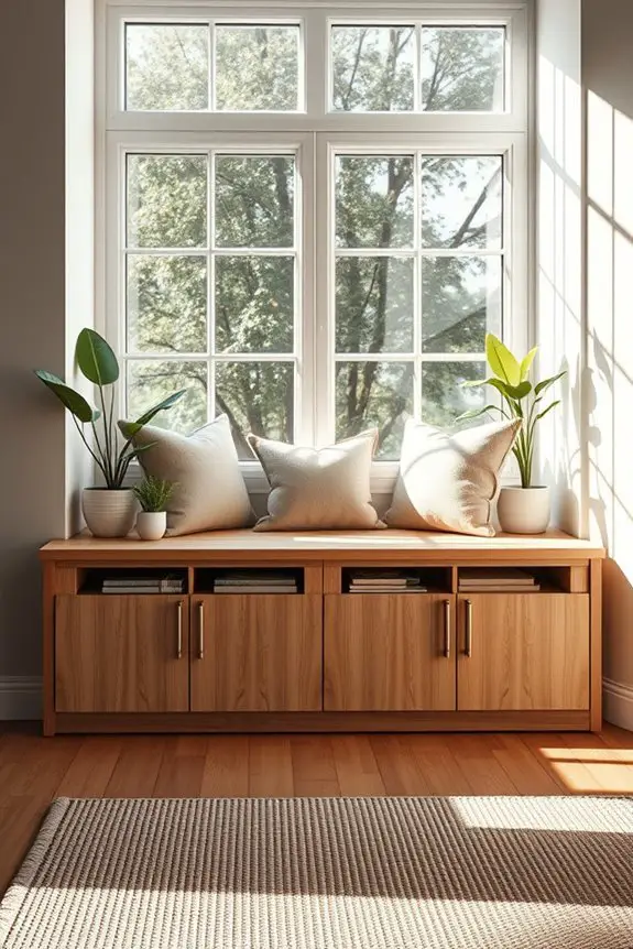 cozy functional window seat