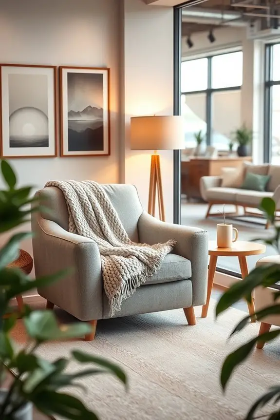 cozy furniture showroom retreats